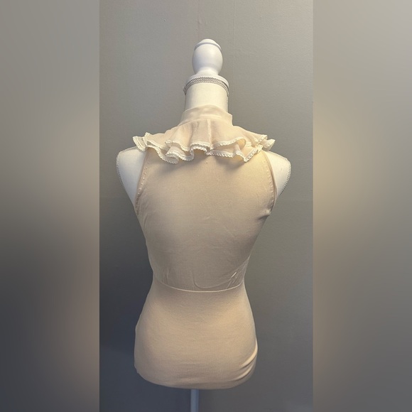 BEBE Vintage Ruffle Top - Picture 3 of 7